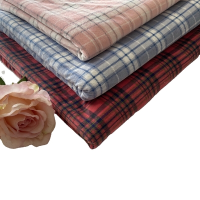Polyester Classic Plaid Printed Super Soft Fabric For Shoes Clothes Pillowslip