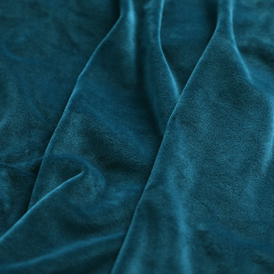 Indigo Blue Super Soft Plush Fabric 100% Polyester Plain