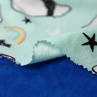 Cartoon Printed Velour Velvet Fabric 150gsm Polyester