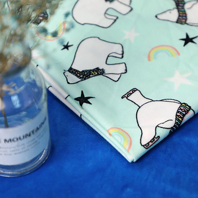Cartoon Printed Velour Velvet Fabric 150gsm Polyester