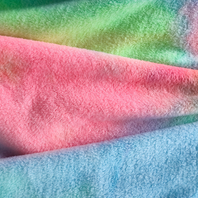 Tie Dyed 340gsm Brushed Flannel Fabric 150D 288F