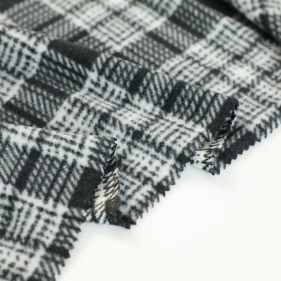 100% Polyester Cationic Micro Fleece Fabric Plaid Printed Polar For Sofa Pillowslip Blankets