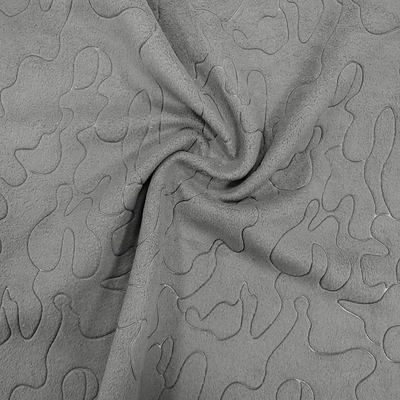 Patterned Embossed Polyester Microfleece Fabric 220gsm