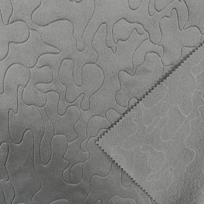 Patterned Embossed Polyester Microfleece Fabric 220gsm