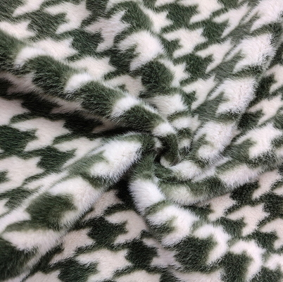 100% Polyester Patterned Faux Fur Fabric 380gsm 288F