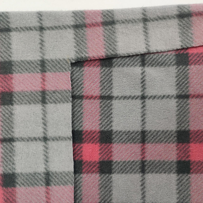 Plaid Printed Micro Fleece Fabric Classic Polar For Scarves Gloves Dress